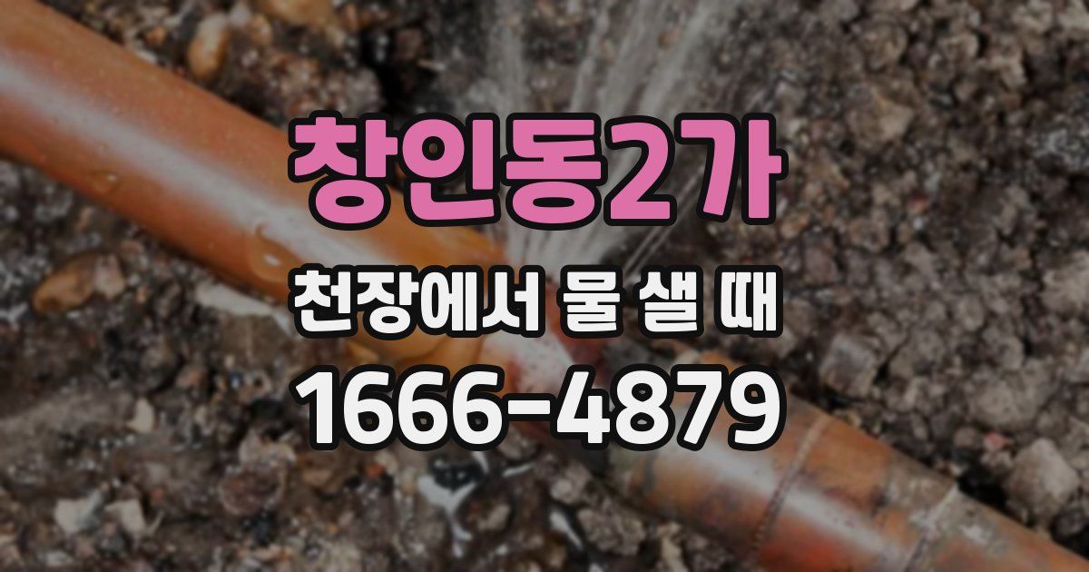 창인동2가 천장에서 물 샐 때