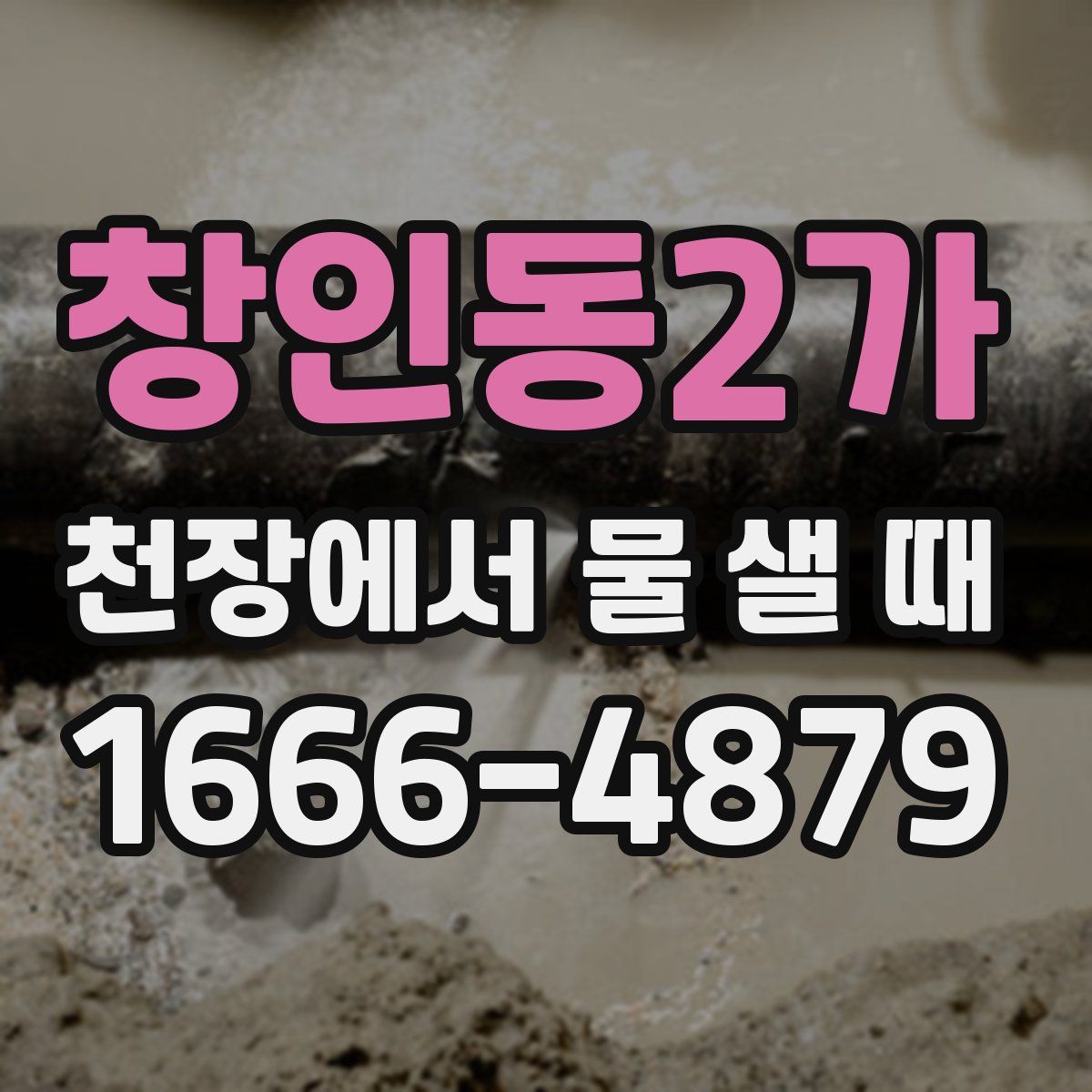창인동2가 천장에서 물 샐 때