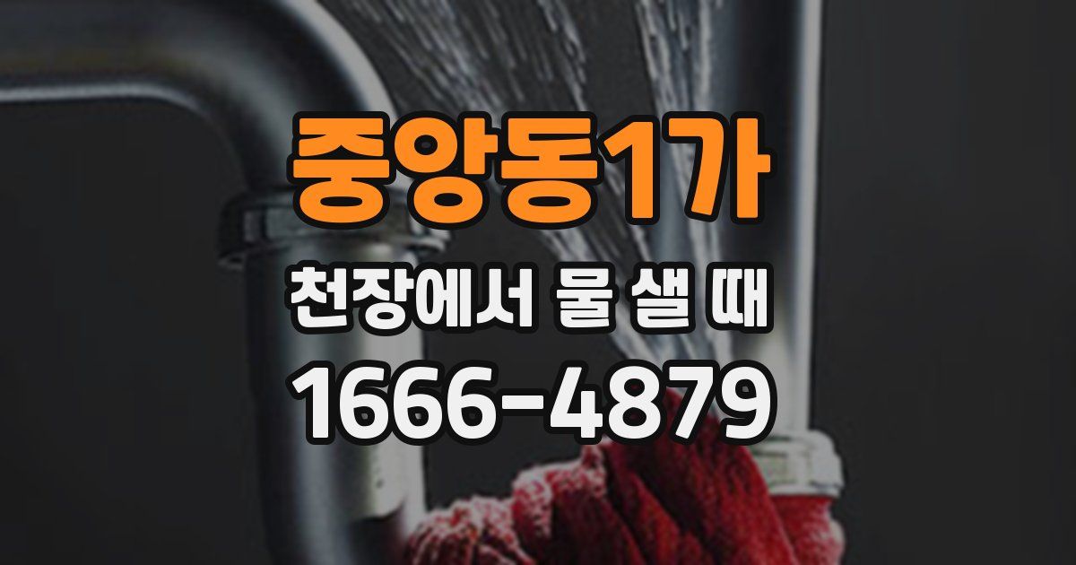중앙동1가 천장에서 물 샐 때