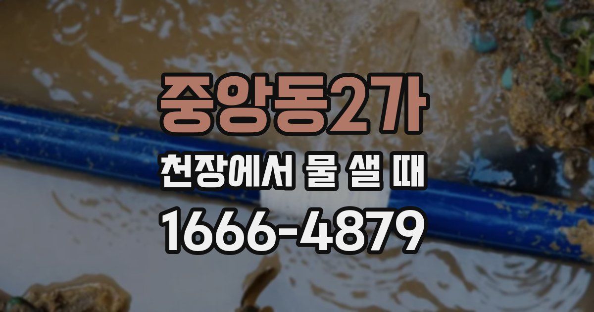 중앙동2가 천장에서 물 샐 때