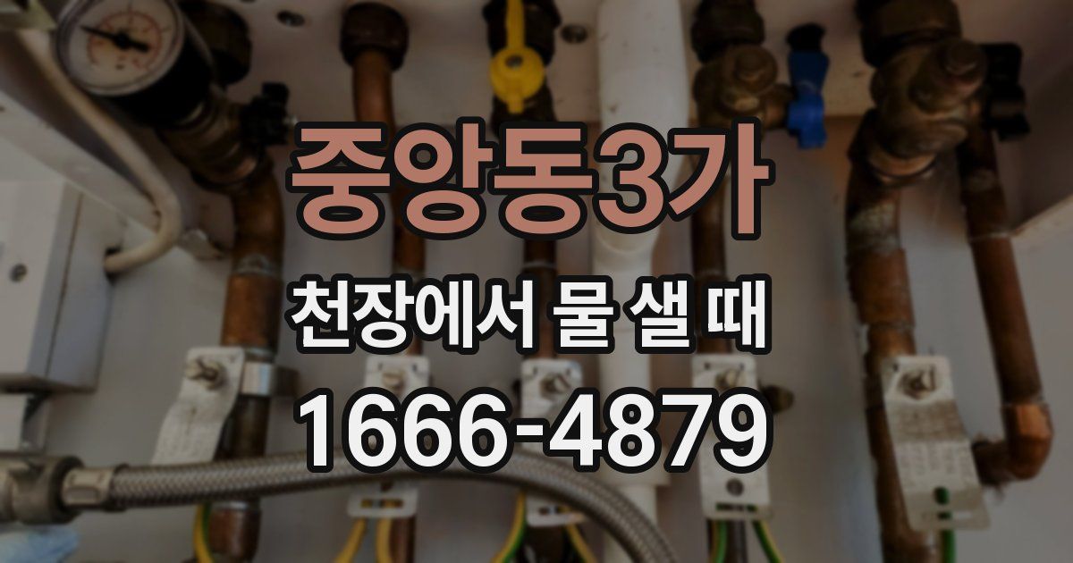 중앙동3가 천장에서 물 샐 때