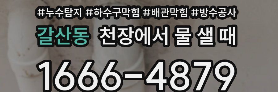 갈산동 천장에서 물 샐 때