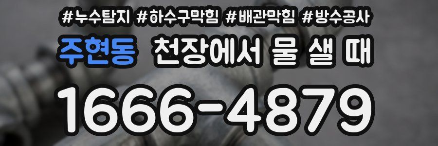 주현동 천장에서 물 샐 때