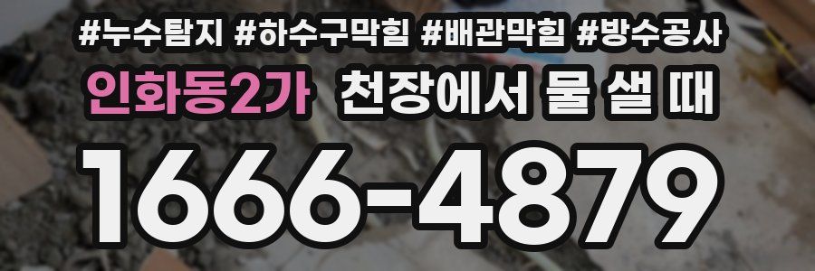 인화동2가 천장에서 물 샐 때