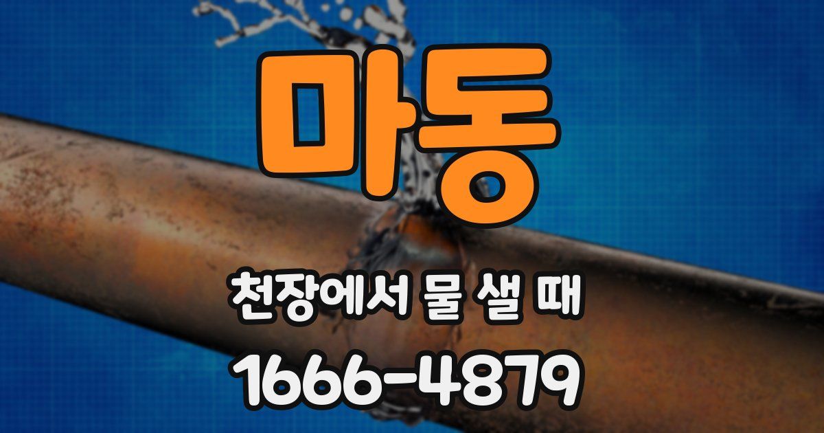 마동 천장에서 물 샐 때