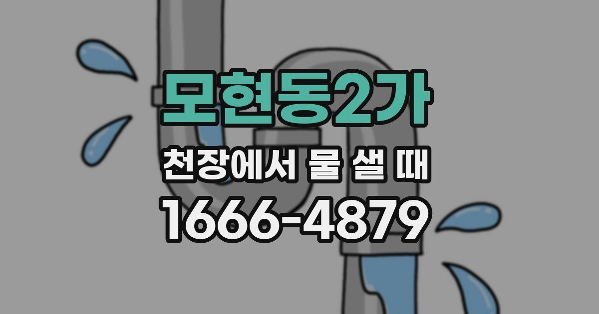 모현동2가 천장에서 물 샐 때