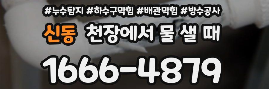 신동 천장에서 물 샐 때