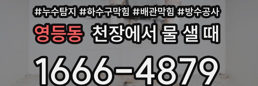 영등동 천장에서 물 샐 때
