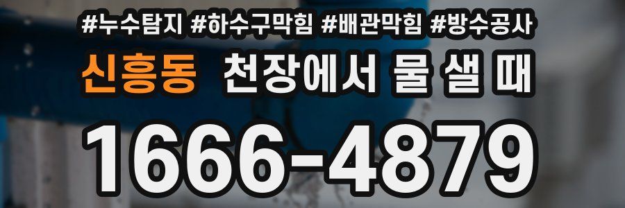 신흥동 천장에서 물 샐 때