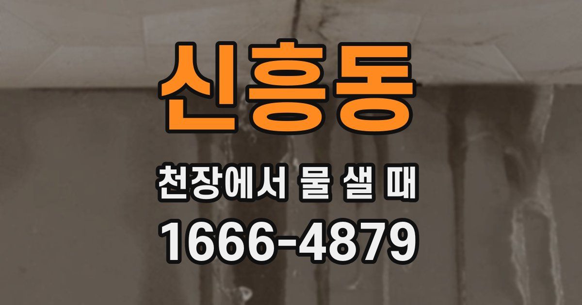 신흥동 천장에서 물 샐 때