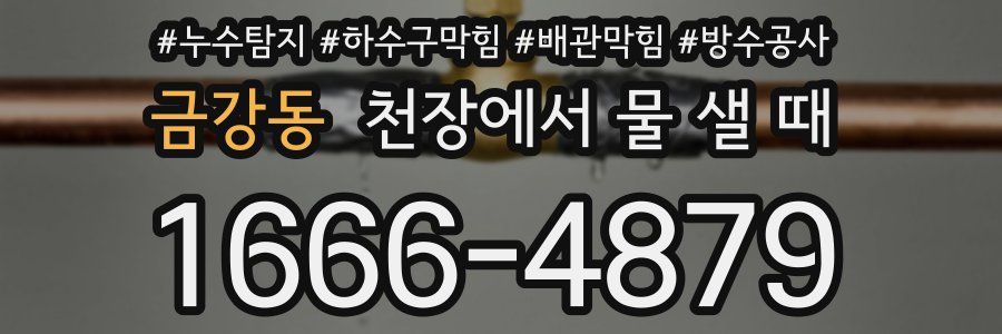 금강동 천장에서 물 샐 때