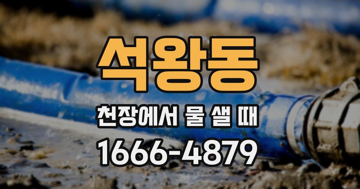 석왕동 천장에서 물 샐 때