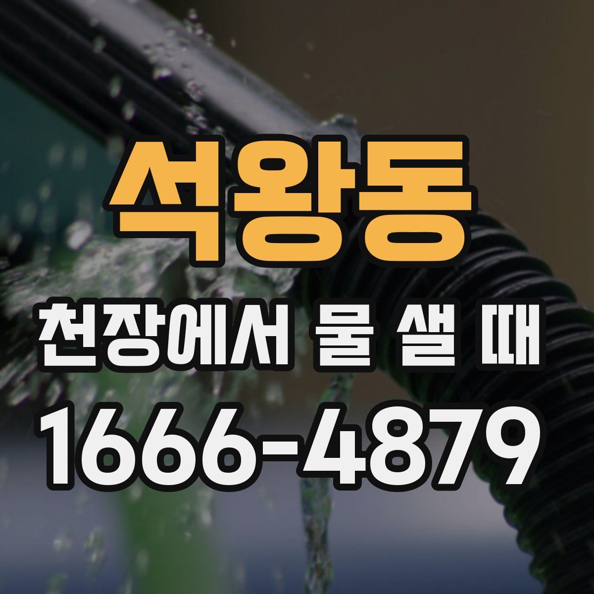 석왕동 천장에서 물 샐 때
