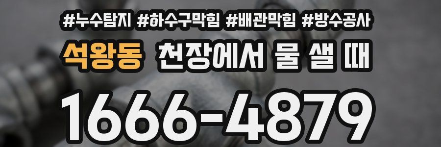 석왕동 천장에서 물 샐 때