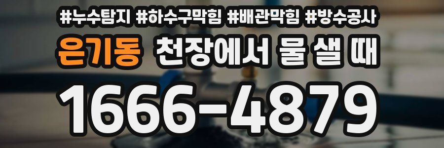 은기동 천장에서 물 샐 때