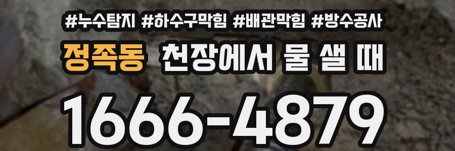 정족동 천장에서 물 샐 때