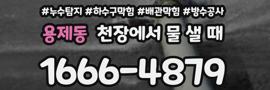 용제동 천장에서 물 샐 때