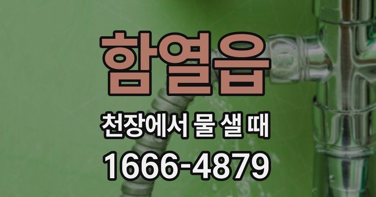함열읍 천장에서 물 샐 때