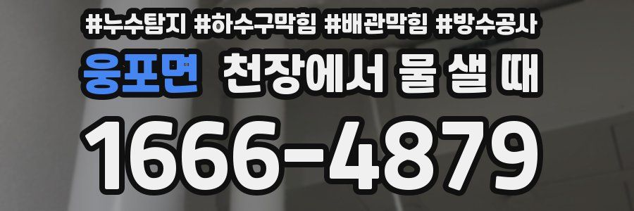 웅포면 천장에서 물 샐 때