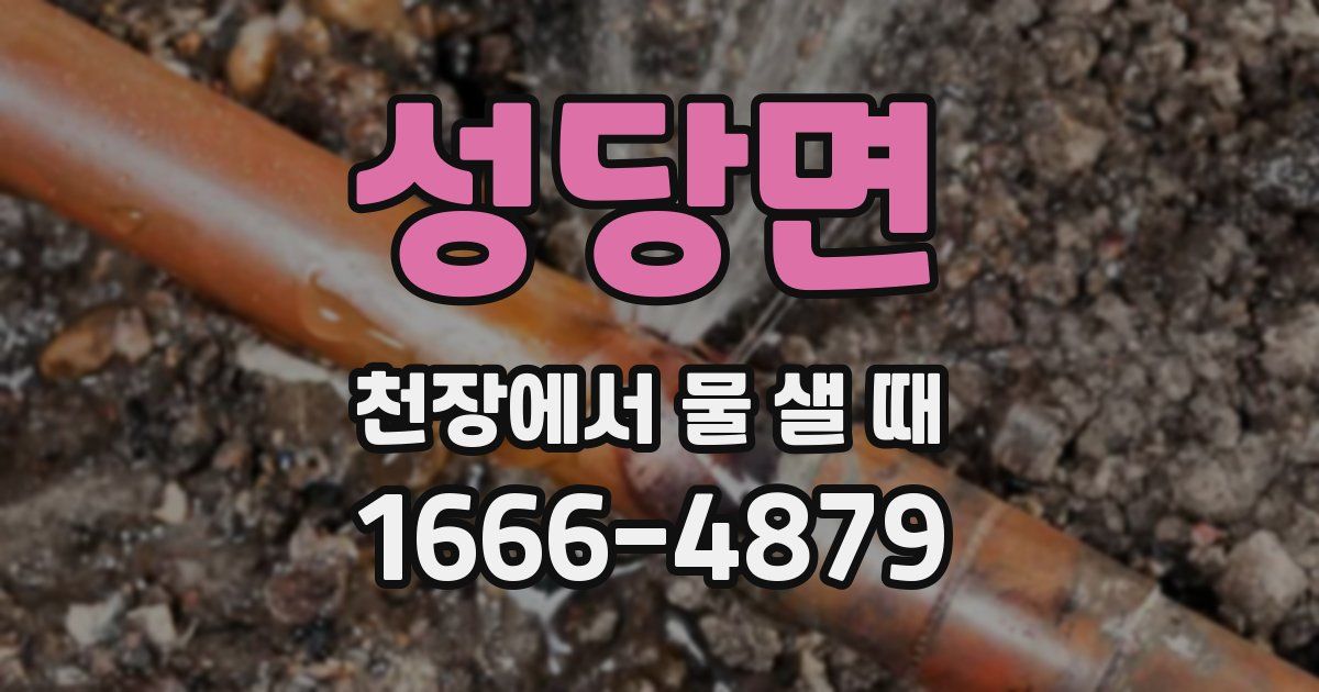 성당면 천장에서 물 샐 때