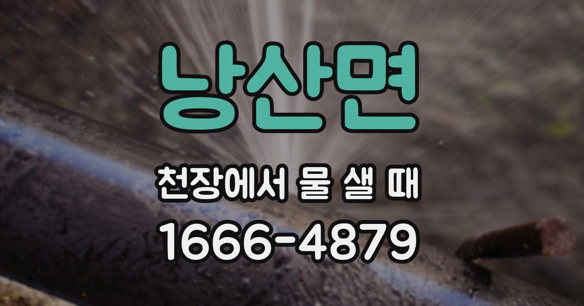 낭산면 천장에서 물 샐 때