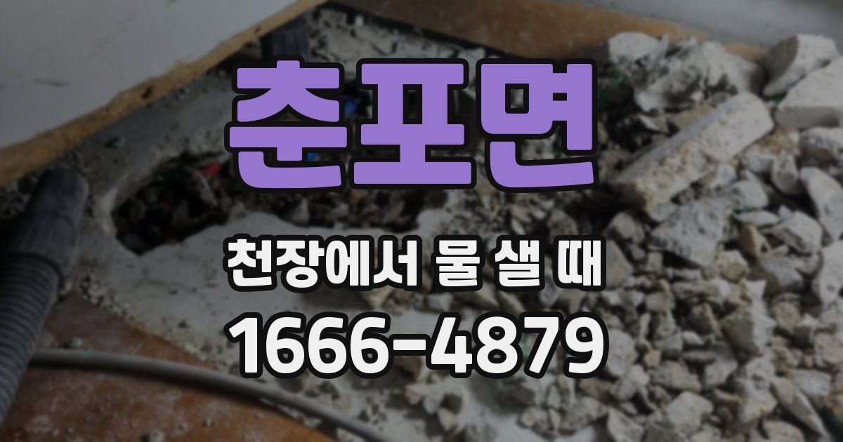 춘포면 천장에서 물 샐 때