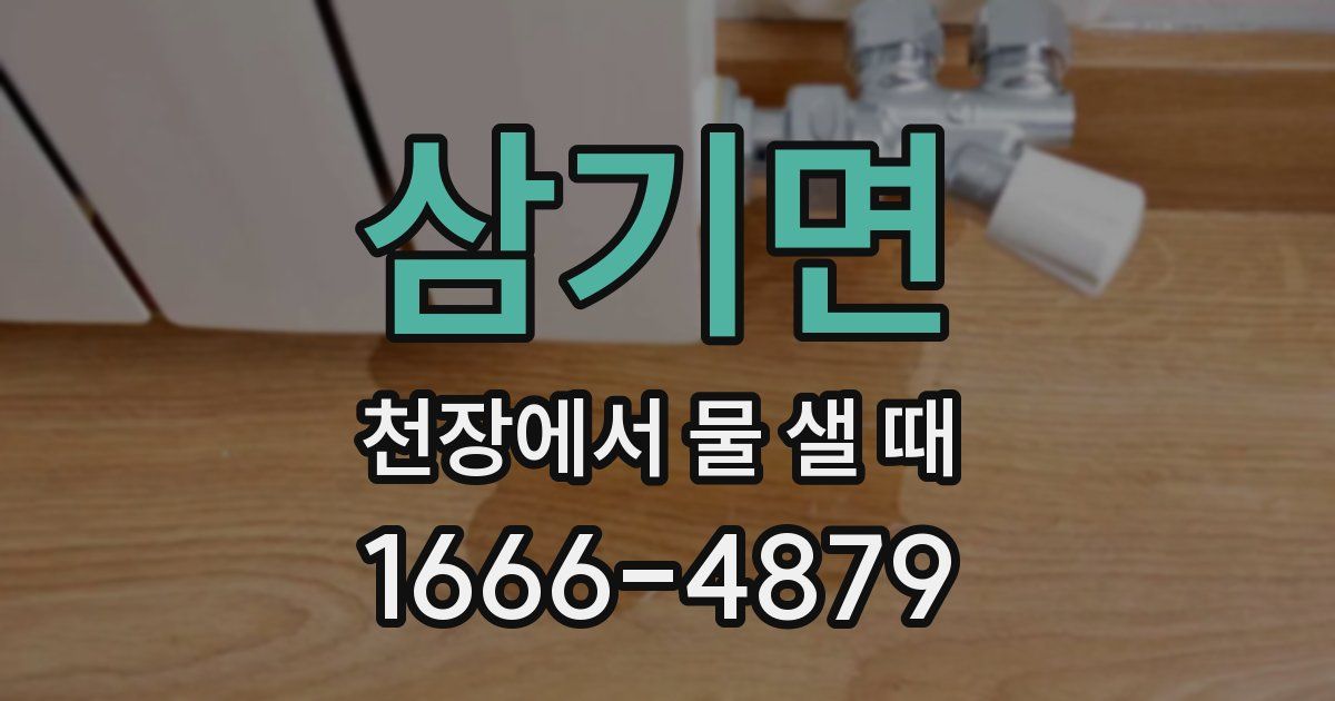 삼기면 천장에서 물 샐 때