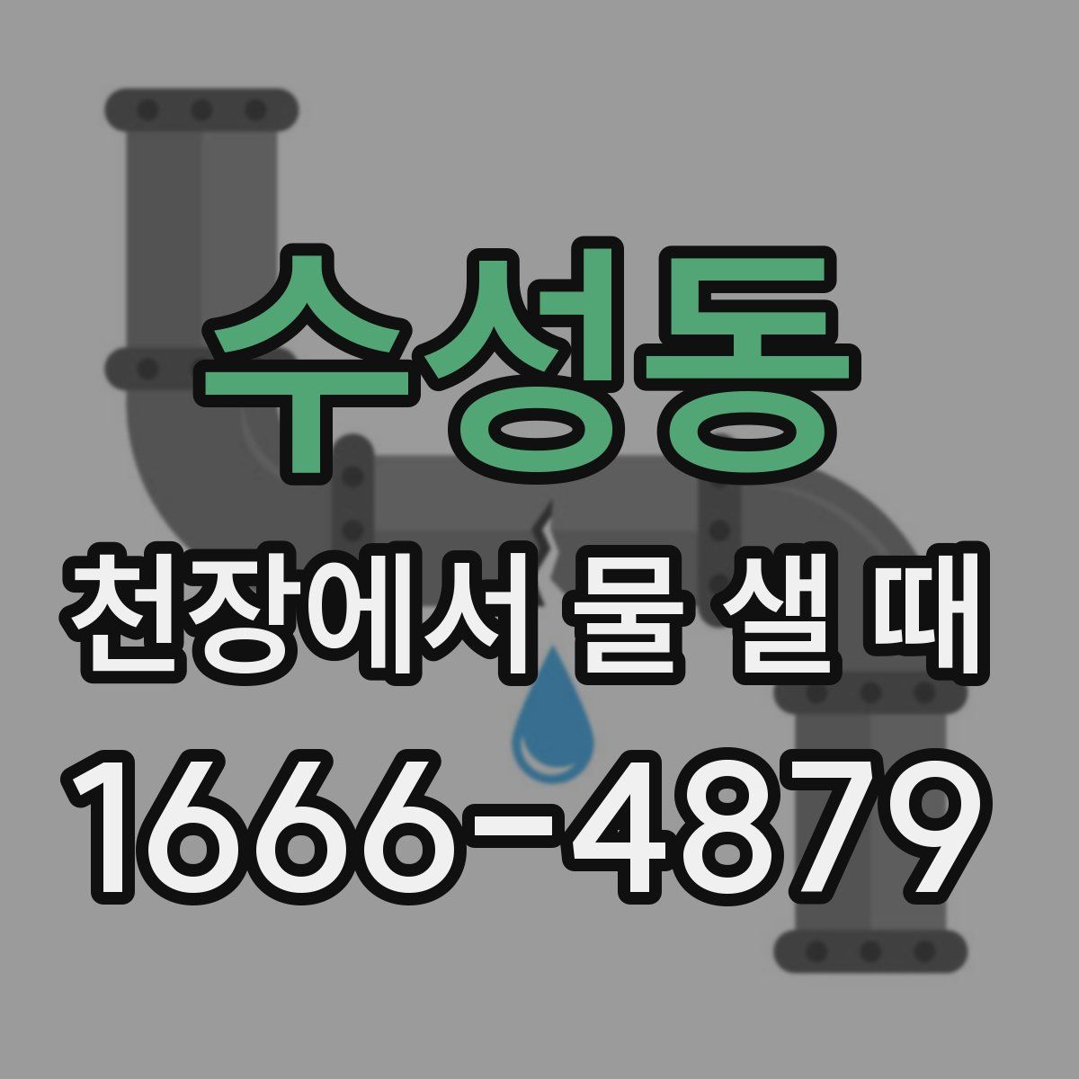 수성동 천장에서 물 샐 때