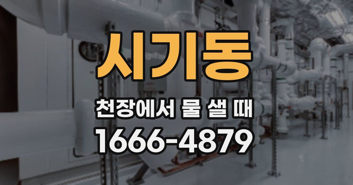 시기동 천장에서 물 샐 때