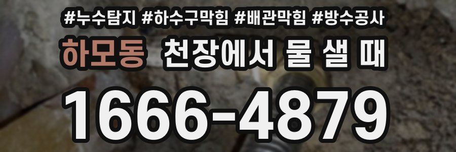 하모동 천장에서 물 샐 때