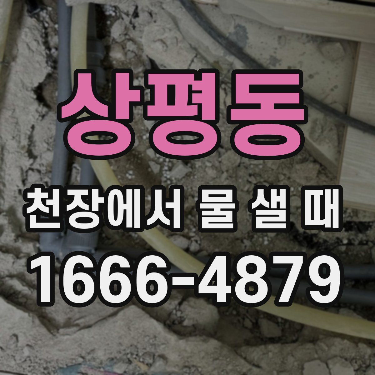 상평동 천장에서 물 샐 때