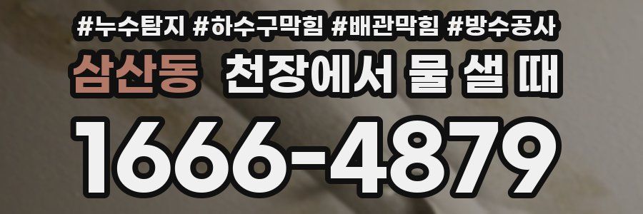 삼산동 천장에서 물 샐 때