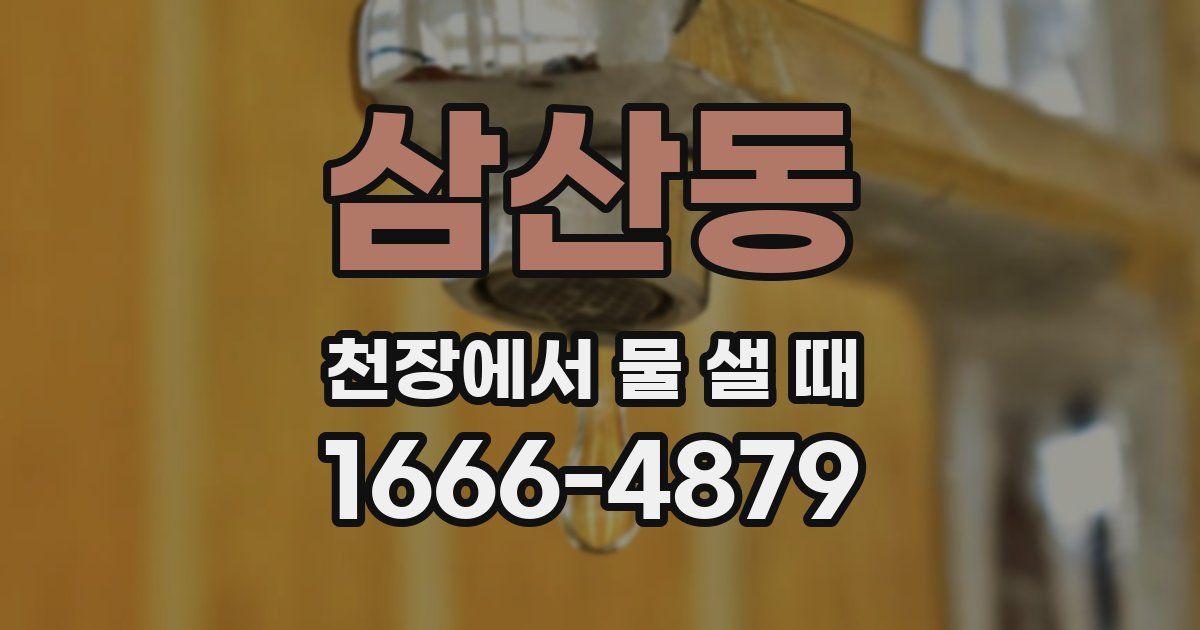삼산동 천장에서 물 샐 때
