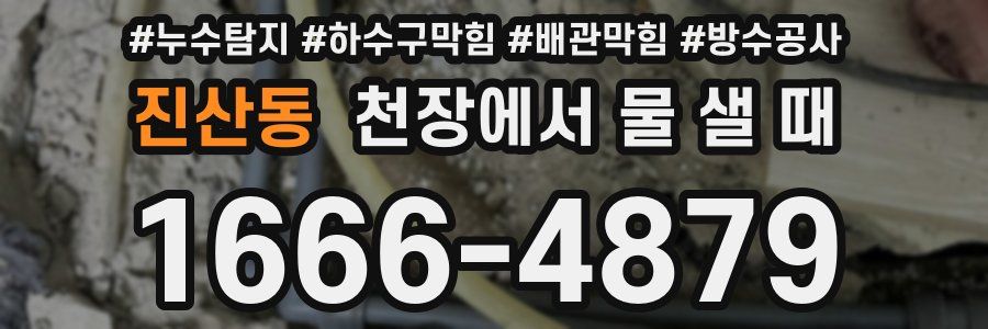진산동 천장에서 물 샐 때
