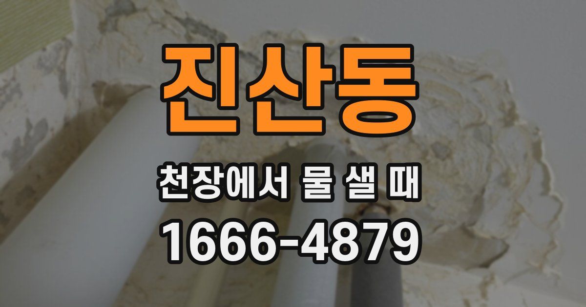 진산동 천장에서 물 샐 때