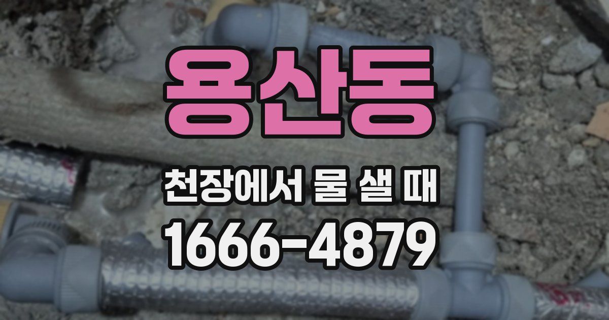 용산동 천장에서 물 샐 때