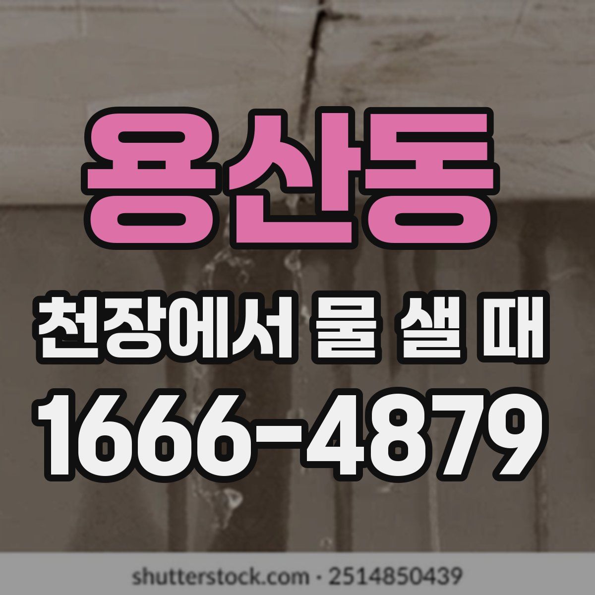 용산동 천장에서 물 샐 때