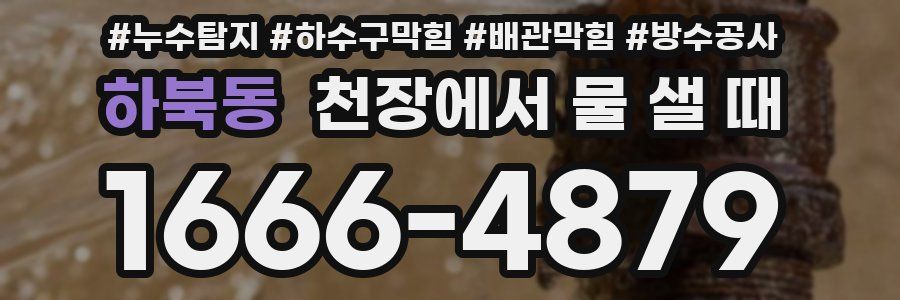 하북동 천장에서 물 샐 때