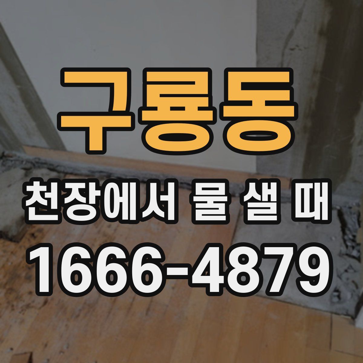 구룡동 천장에서 물 샐 때