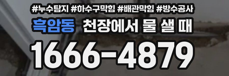 흑암동 천장에서 물 샐 때