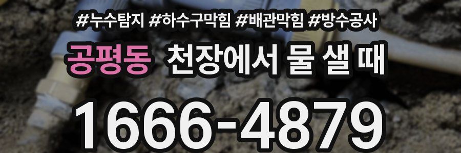 공평동 천장에서 물 샐 때