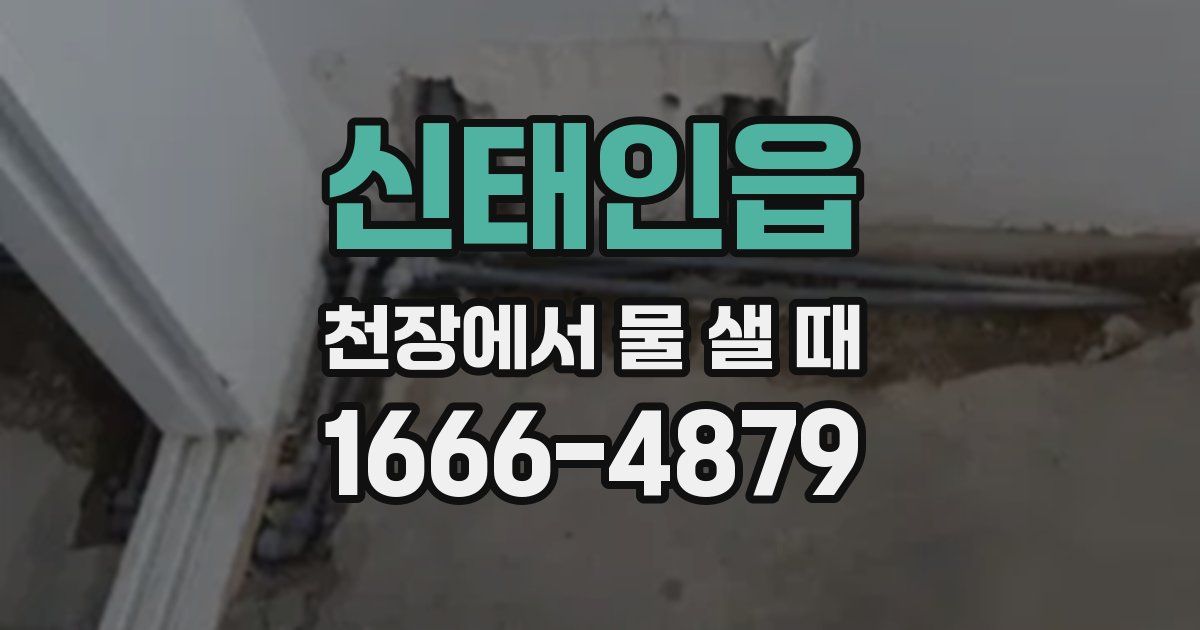 신태인읍 천장에서 물 샐 때