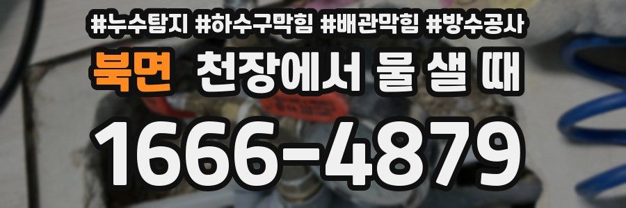 북면 천장에서 물 샐 때