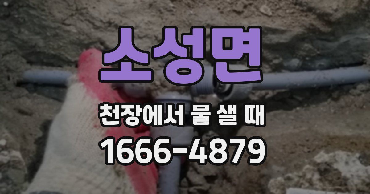 소성면 천장에서 물 샐 때