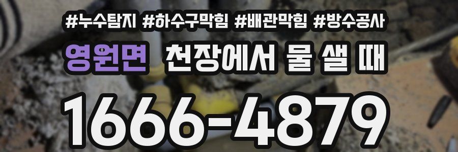 영원면 천장에서 물 샐 때