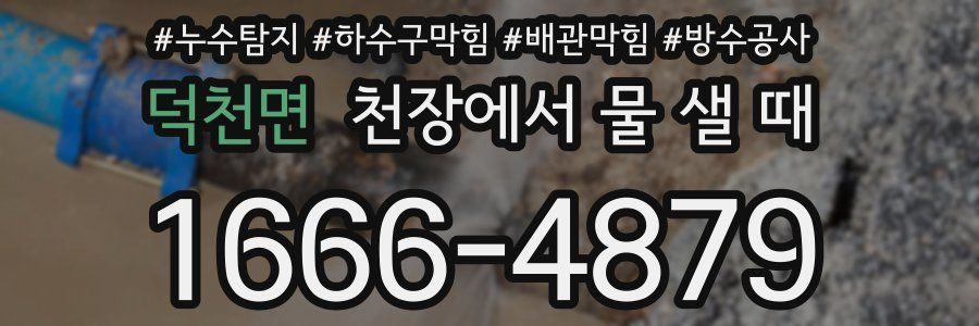 덕천면 천장에서 물 샐 때