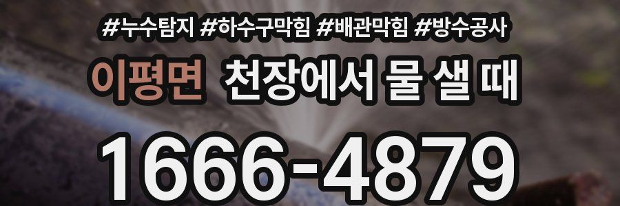 이평면 천장에서 물 샐 때