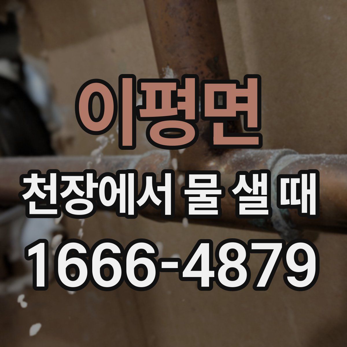 이평면 천장에서 물 샐 때