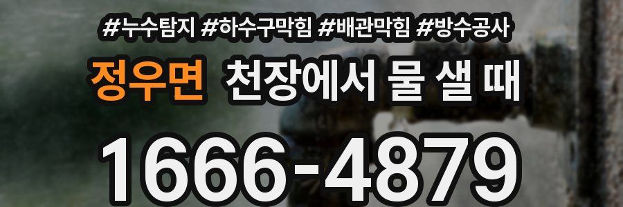 정우면 천장에서 물 샐 때