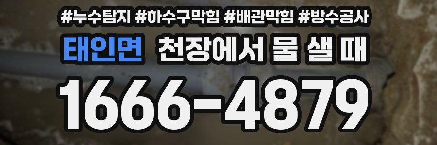 태인면 천장에서 물 샐 때
